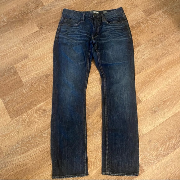 BKE Jake Straight Straight Leg Denim Jeans Size 32 | Thick Stitch Whiskers - Picture 1 of 8